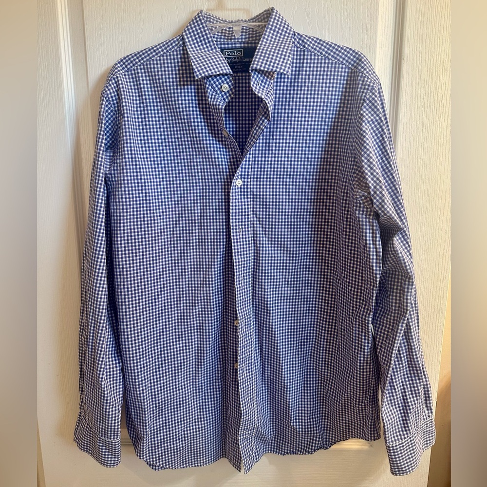 Polo by Ralph Lauren Blue Checkered Casual Button Down Shirt